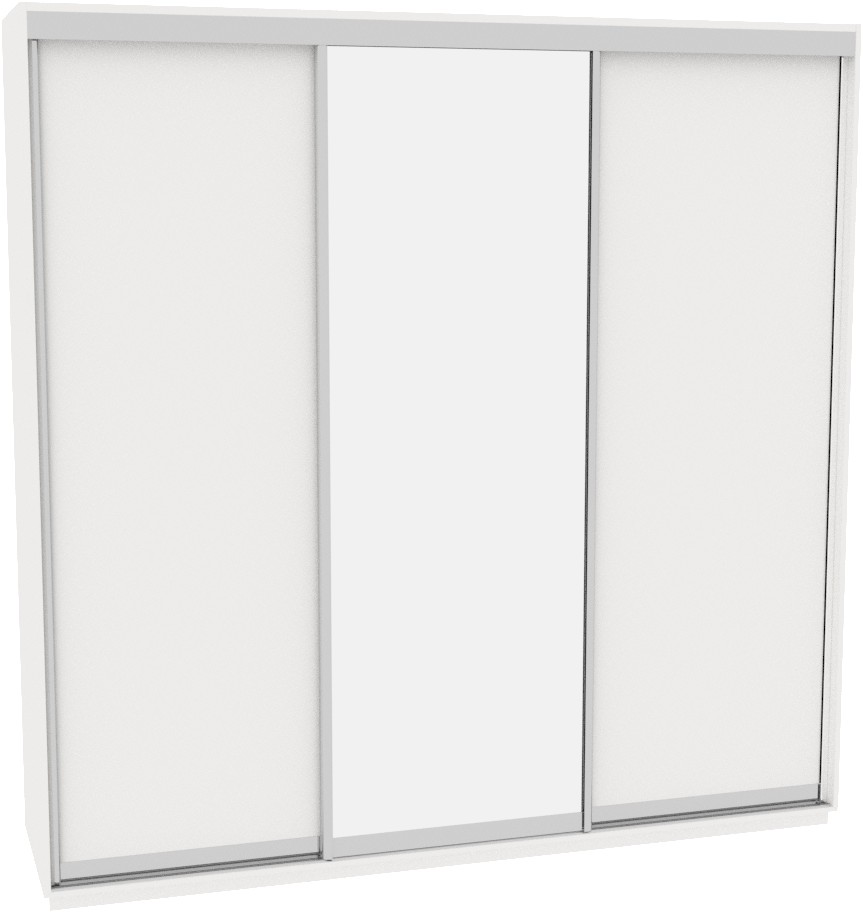 

Шкаф-купе ДОМ В236 Белый ДСП+Зеркало 230x60x220