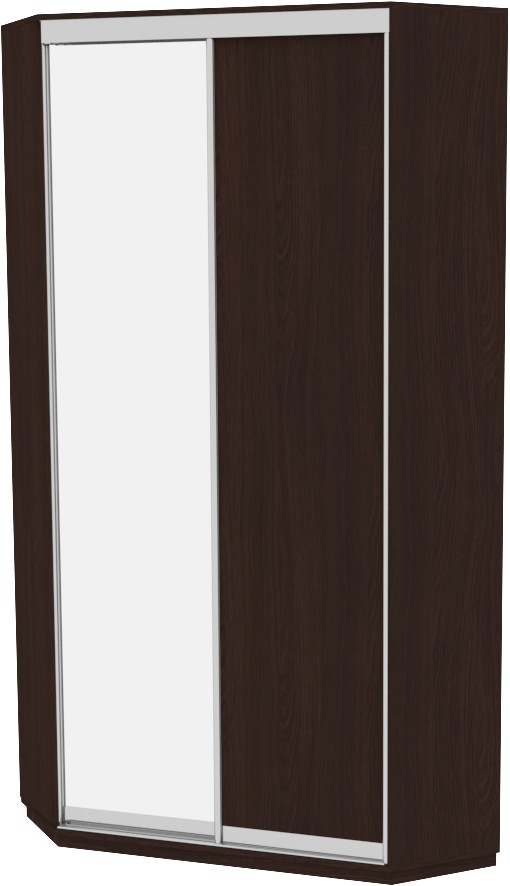 

Шкаф-купе ДОМ Угловой ВУ1100 Венге ДСП+Зеркало 110x110x220