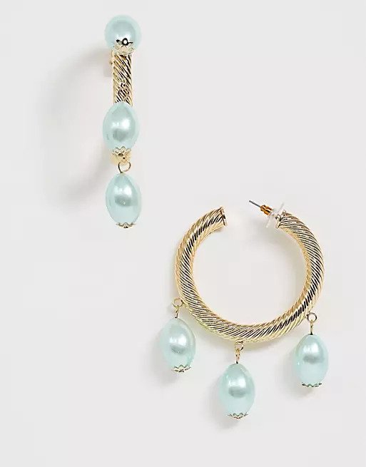 

Сережки ASOS DESIGN напівкільця S124 золотисті (P-6910806230903)