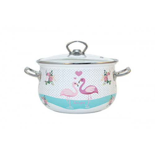 

Кастрюля с крышкой Infinity Love Flamingo 6625848 (22см/5л)