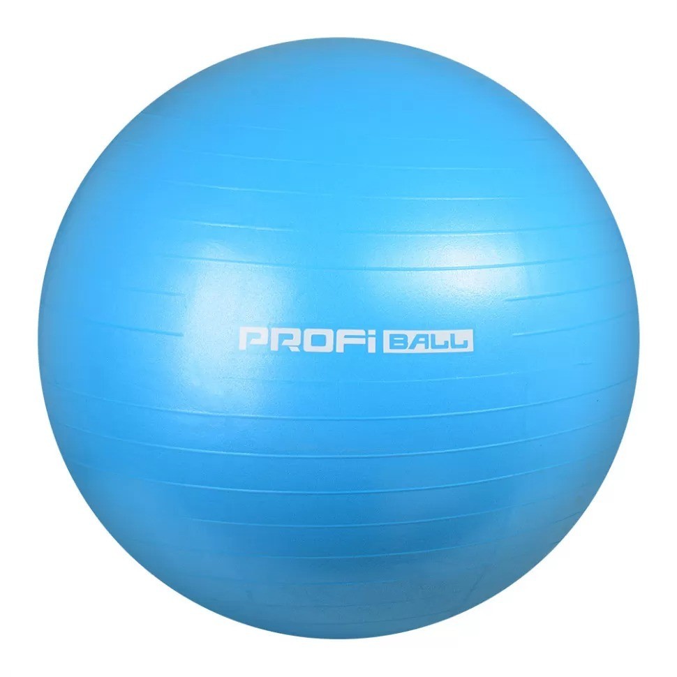 

Мяч для фитнеса ,Фитбол 65 см Голубой глянец Profit Ball , для фитнеса и спорта