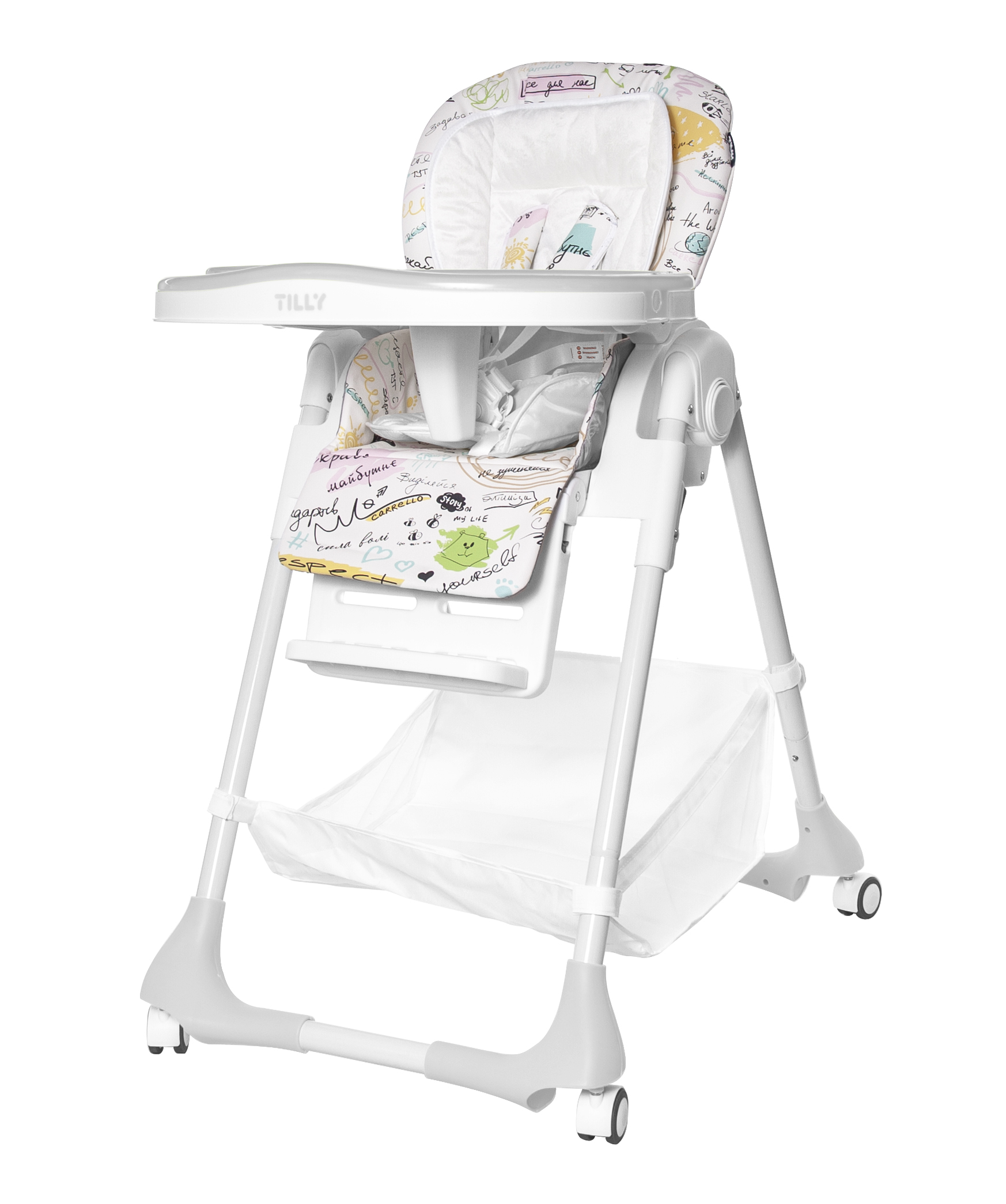 

Стульчик для кормления TILLY Bistro T-641/2 Grey с корзиной для мелочей