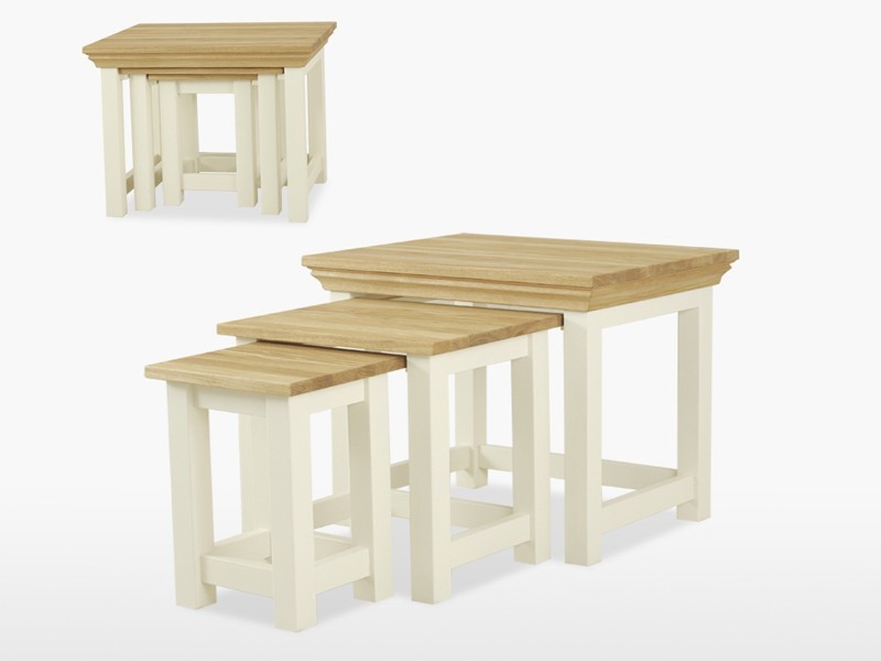 

Столы журнальные набор TCH Furniture COL113 Coelo 55х39 см Ice white/lacq (6636)