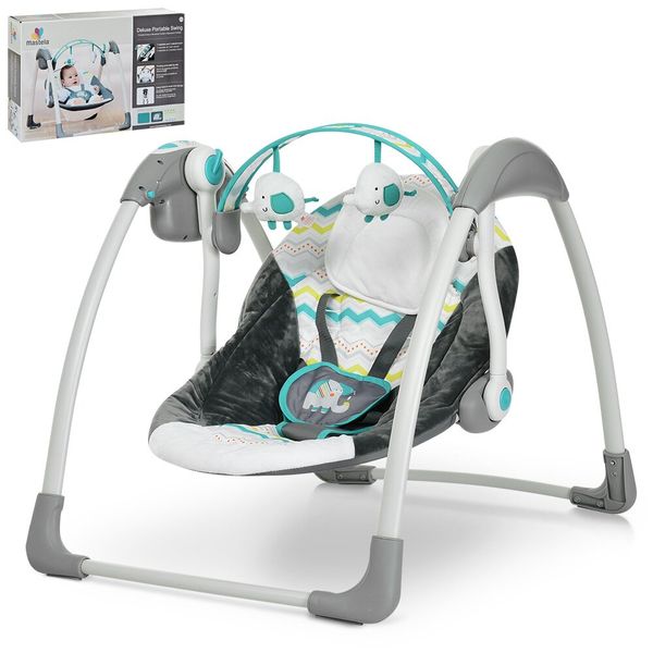 

Кресло-качалка Mastela Deluxe Portable Swing Серо-голубые (6503)