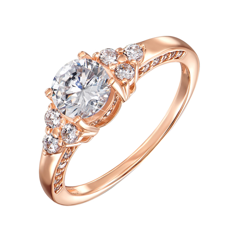 

Кольцо из красного золота с кристаллами Swarovski 000135650 15.5 размера