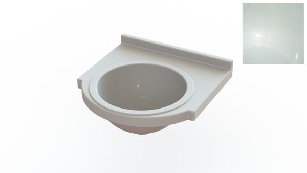 

Раковина підвісна Snail Прометей 520x500 мм, литий мармур, з одним отвором під змішувач, колір арктик 111T333