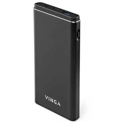 

Павер банк портативное зарядное устройство Vinga 10000 mAh QC3.0 PD aluminium black