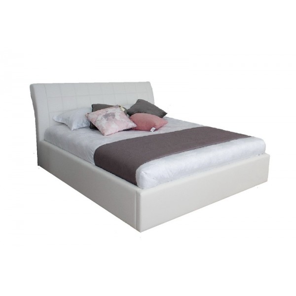 

Двуспальная кровать Амур из ДСП 160х200 белый Embawood