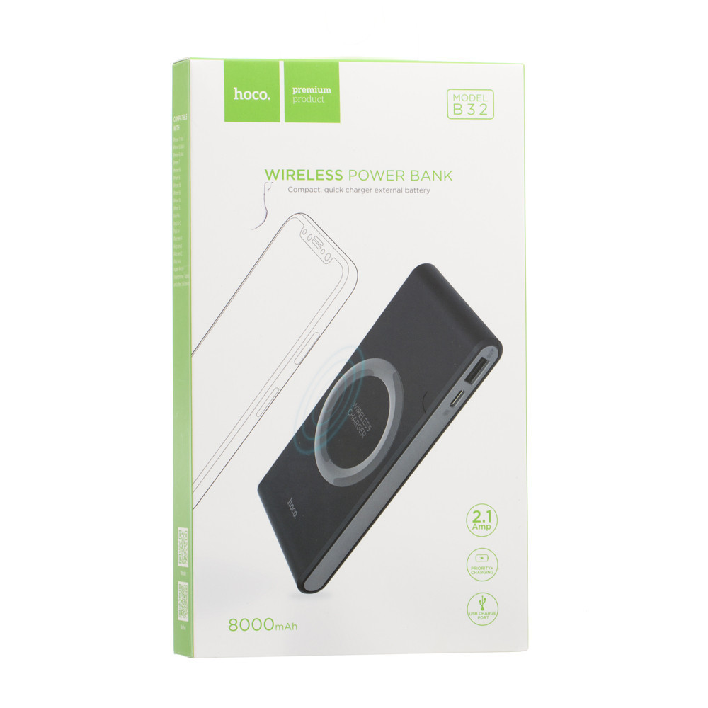 

Беспроводное зарядное устройство Павер банк Hoco B32 Black