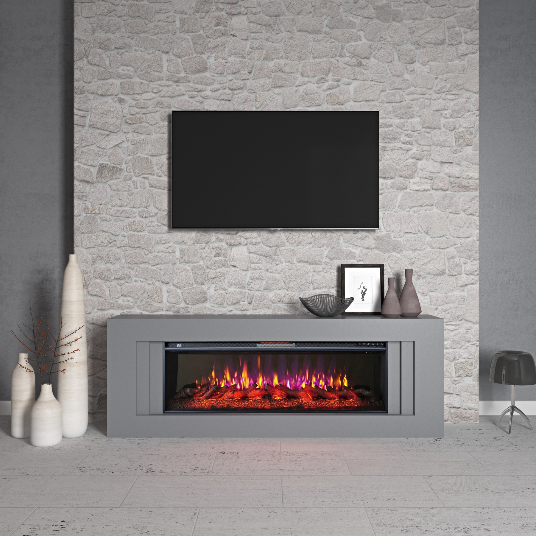 

Каминокомплект Line AF-50 Graphite