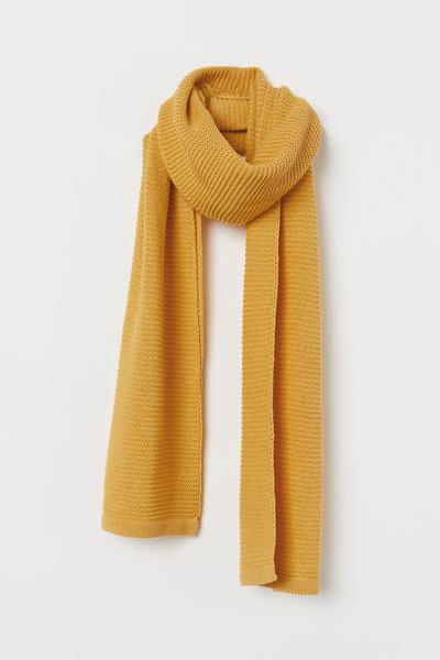 

Вязаный шарф H&M 150х180 Желтый