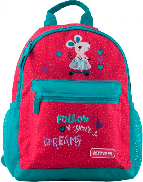 

Рюкзак детский Kite Kids 30×22×10 см 4,25 л розовый с бирюзовым (K19-534XS-2)