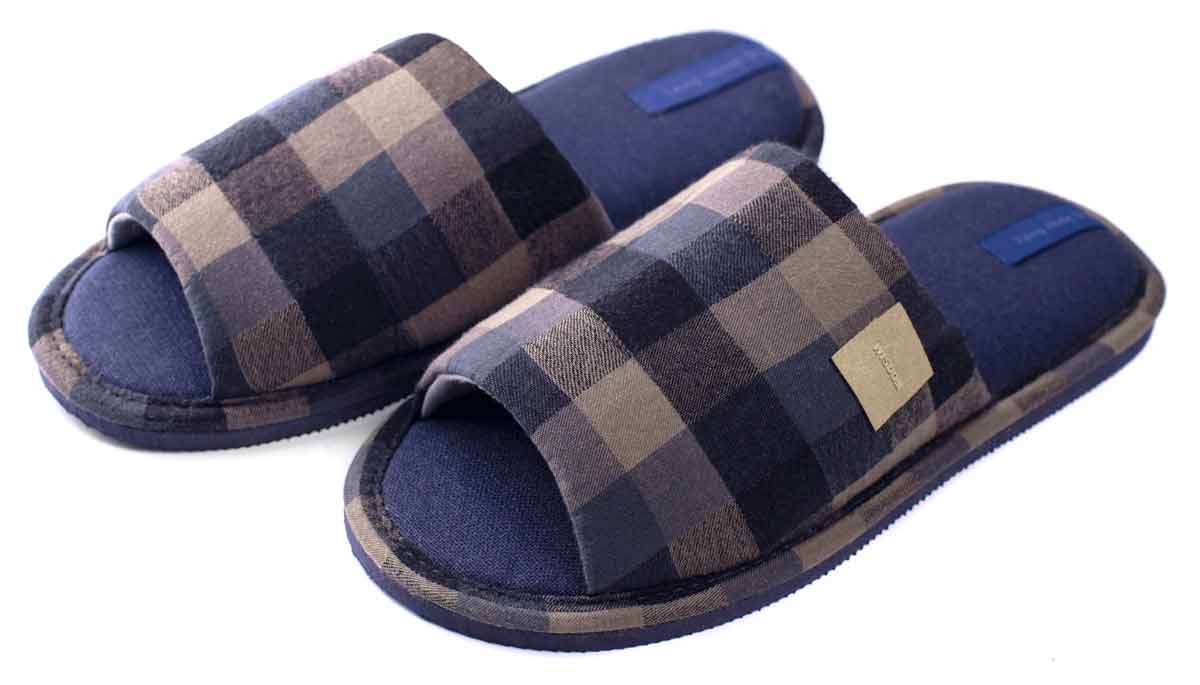 

Комнатные тапочки Twins Твинс мужские HS-VL большая клетка синие, р.44/45 (5625)