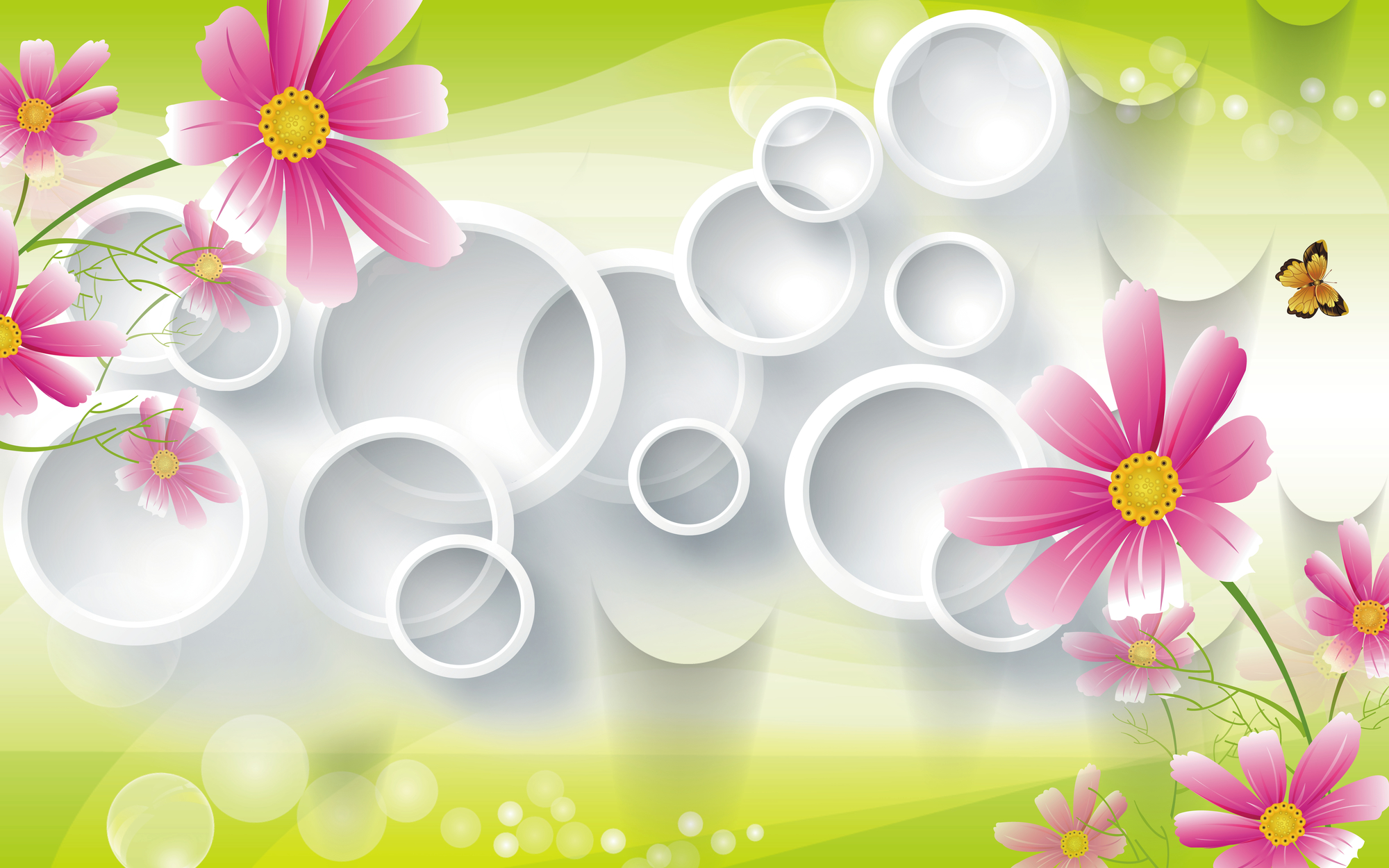 

Фотообои 3D '3D Цветы' (3490) , Кожа