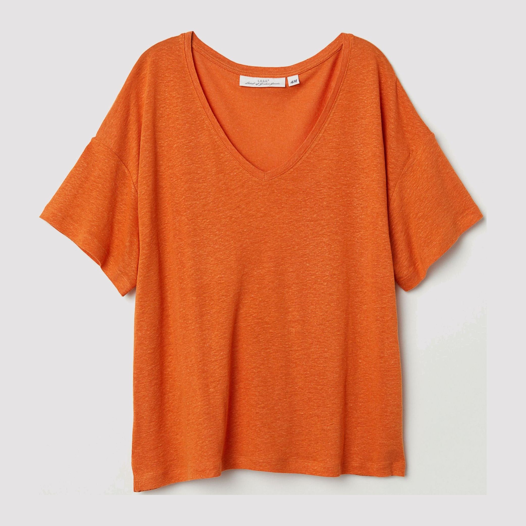 

Футболка H&M 6158087-ACVW L Оранжевая