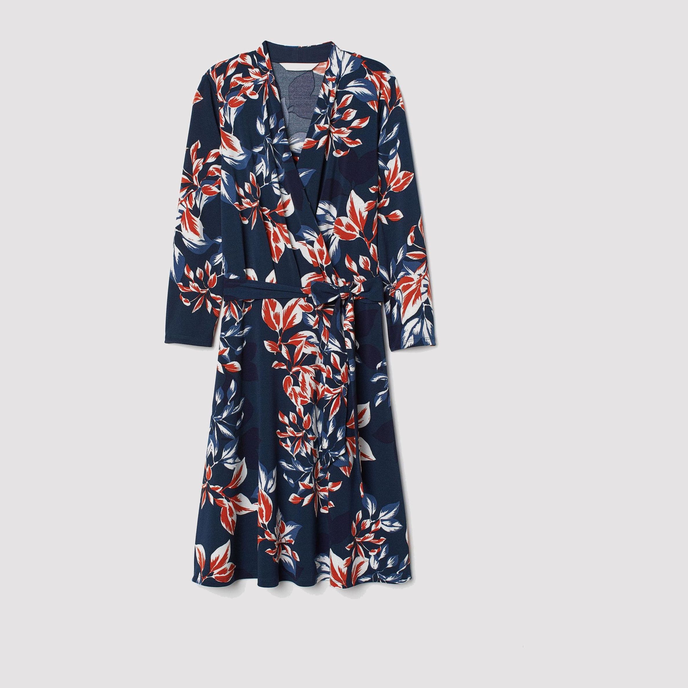 

Платье H&M Mama 6152698-AABY S Темно-синеес разноцветным