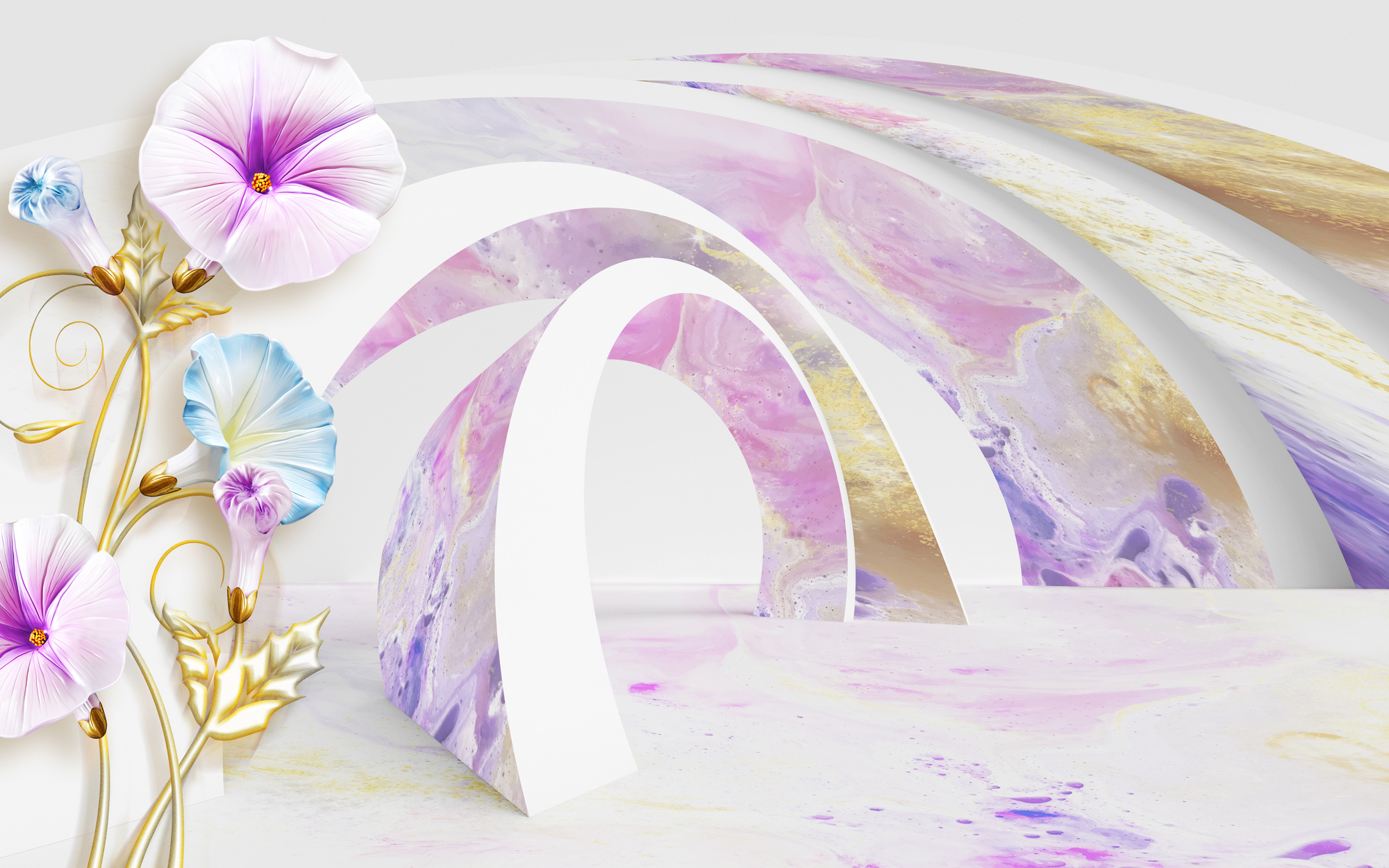 

Фотообои 3D '3D пространство' (4826) , Холст