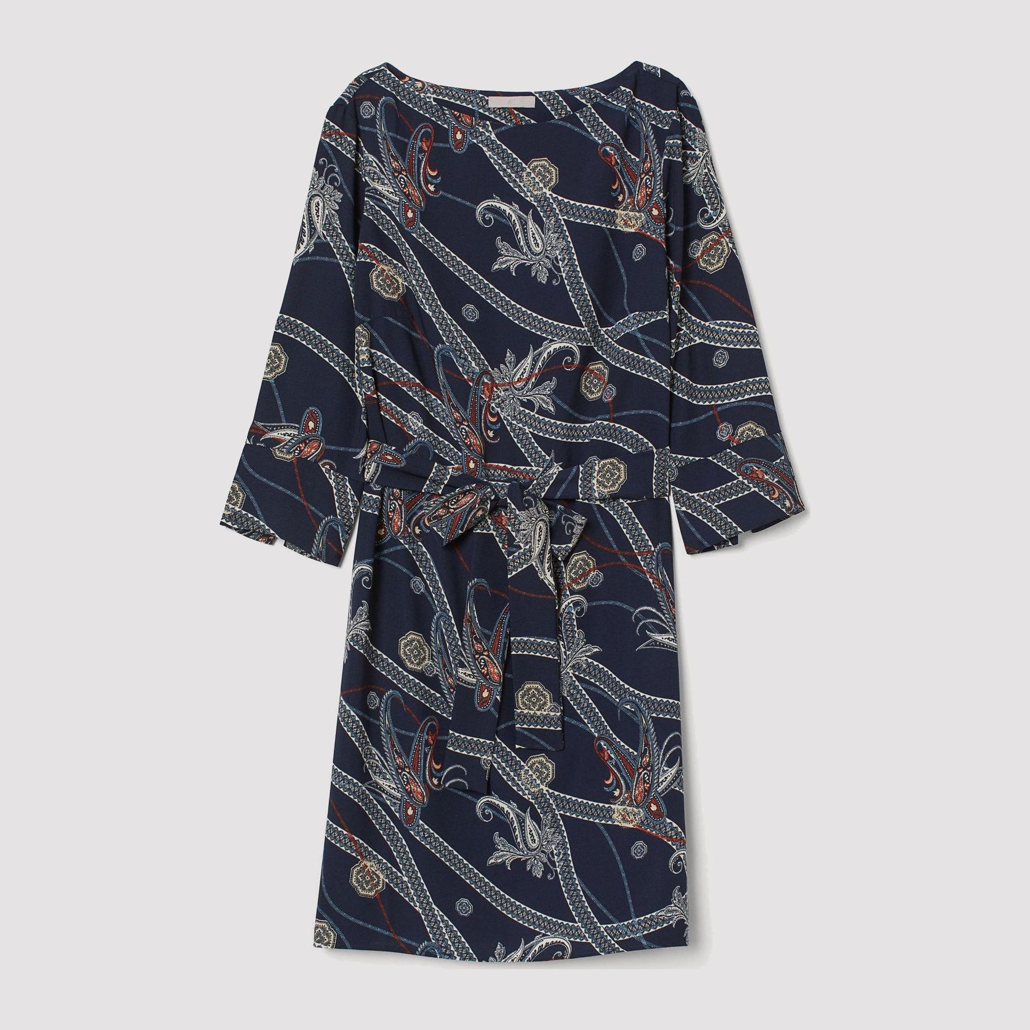 

Платье H&M 6493970-AAQJ 46 Темно-синее