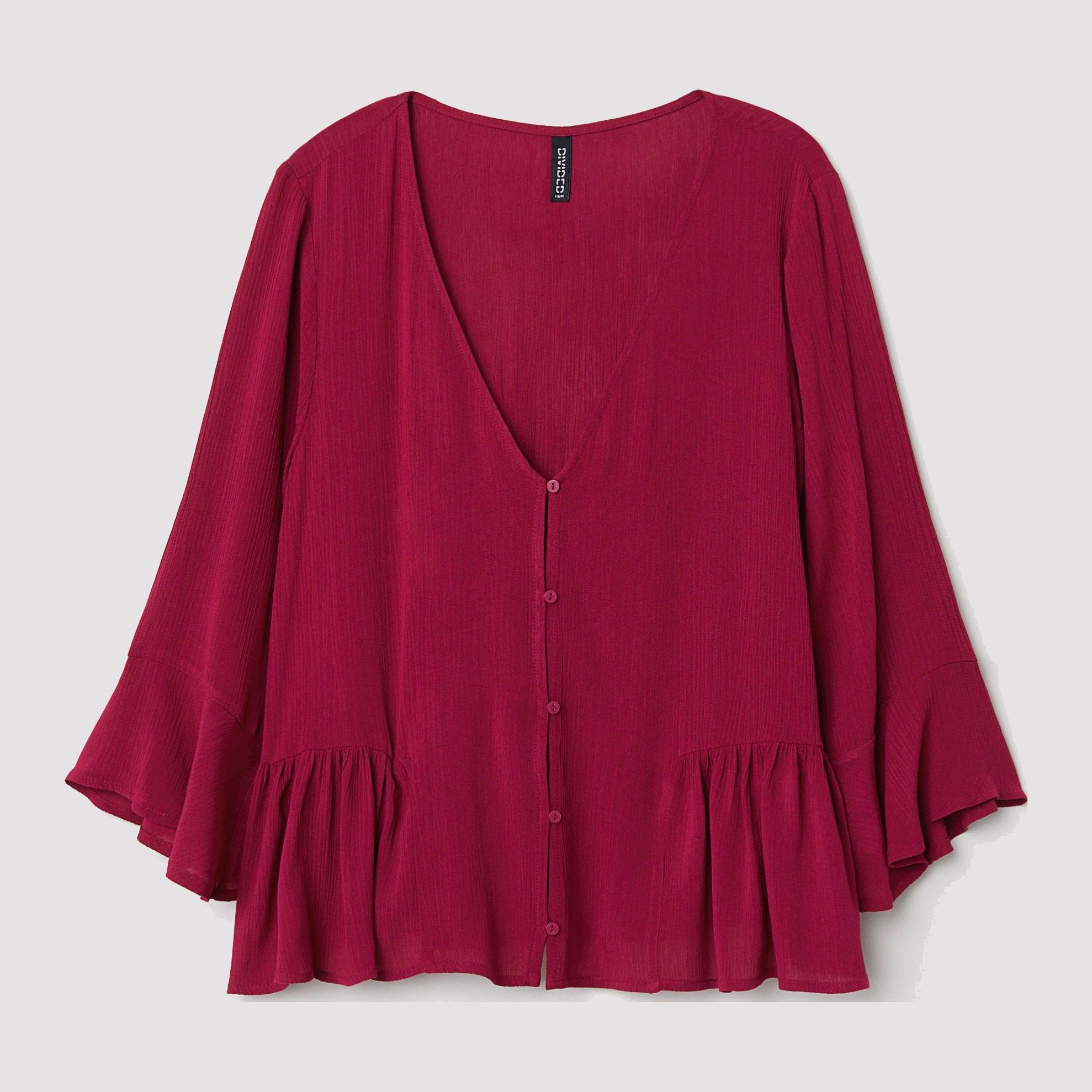 

Блузка H&M 6044547-ACUK 36 Бордовая
