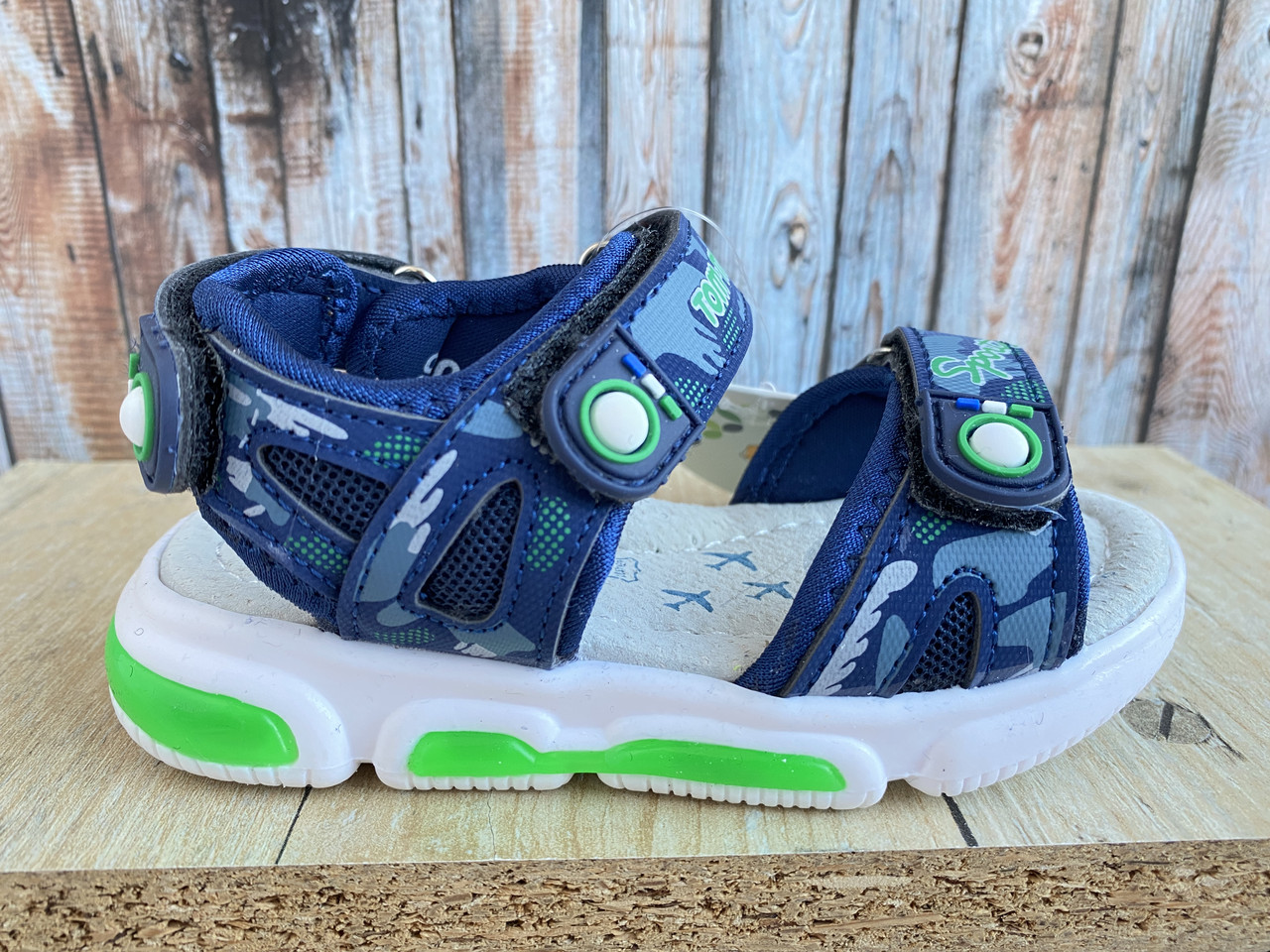 

Сандалии детские Тom.m размер 26 стелька 16,5 см для мальчика C-T9038-B тёмно-синий/зелёный