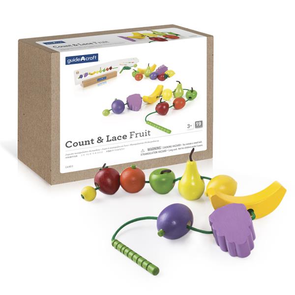 

Дерев'яна шнурівка Guidecraft Manipulatives Фрукти (G6803)