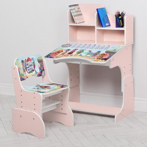 

Детская парта со стульчиком W 2071-102-2 Bambi. Розовый