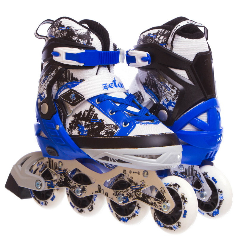 

Роликовые коньки раздвижные Zelart My Go Z-098 размер 38-41 Blue-White-Black