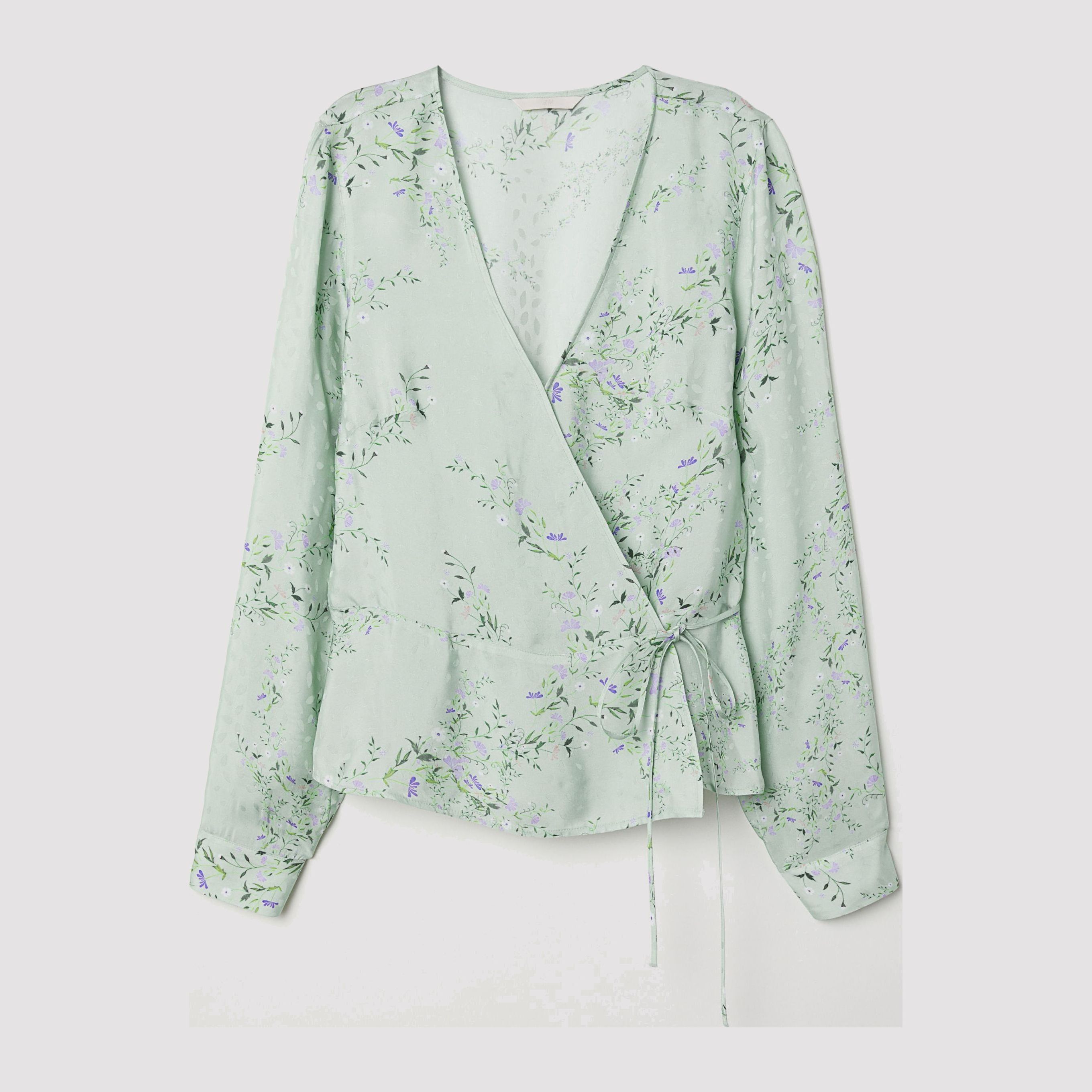 

Блузка H&M 6393317-AAWR 38 Бледно-зеленая