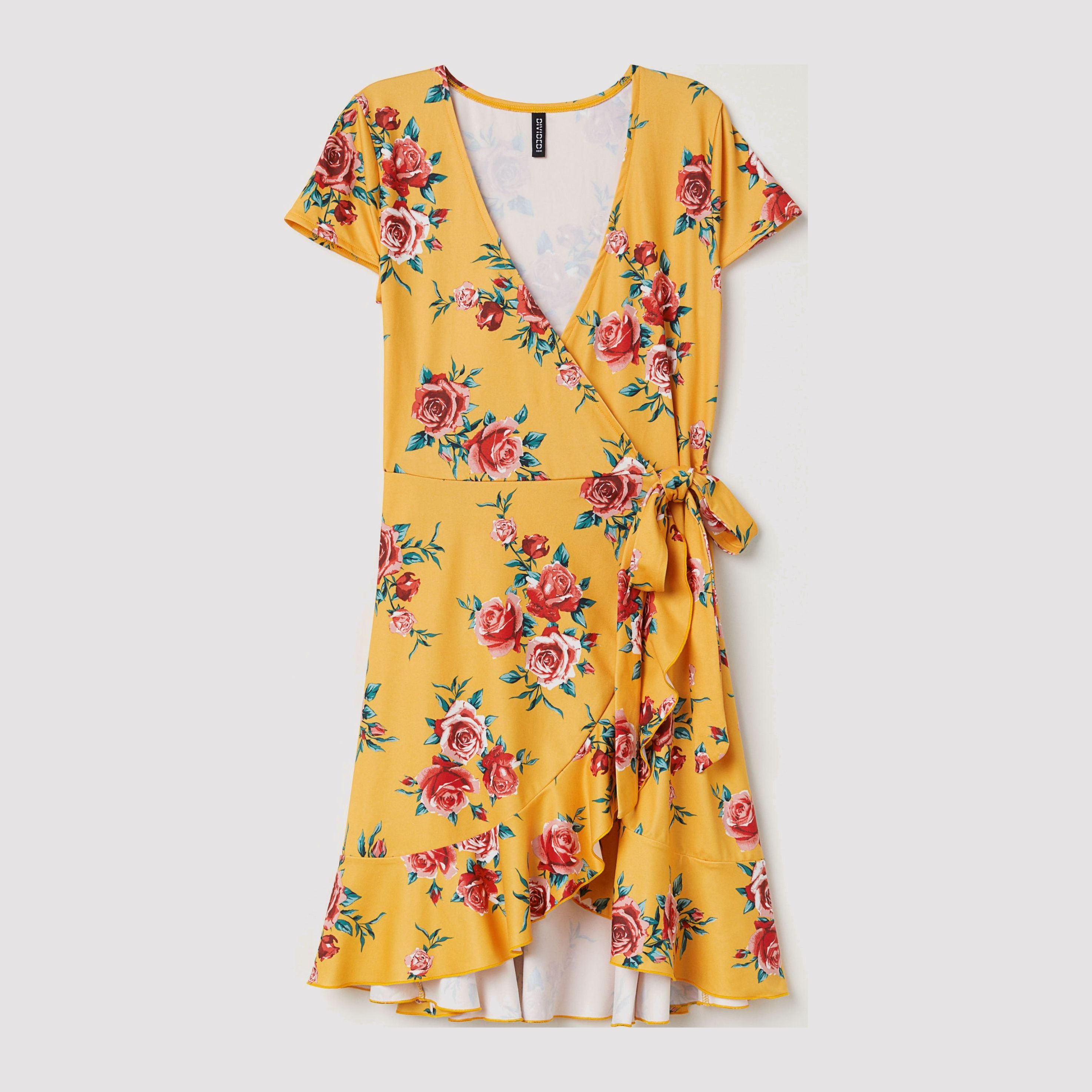 

Платье H&M 6372518-ABSX 36 Оранжевое с разноцветным