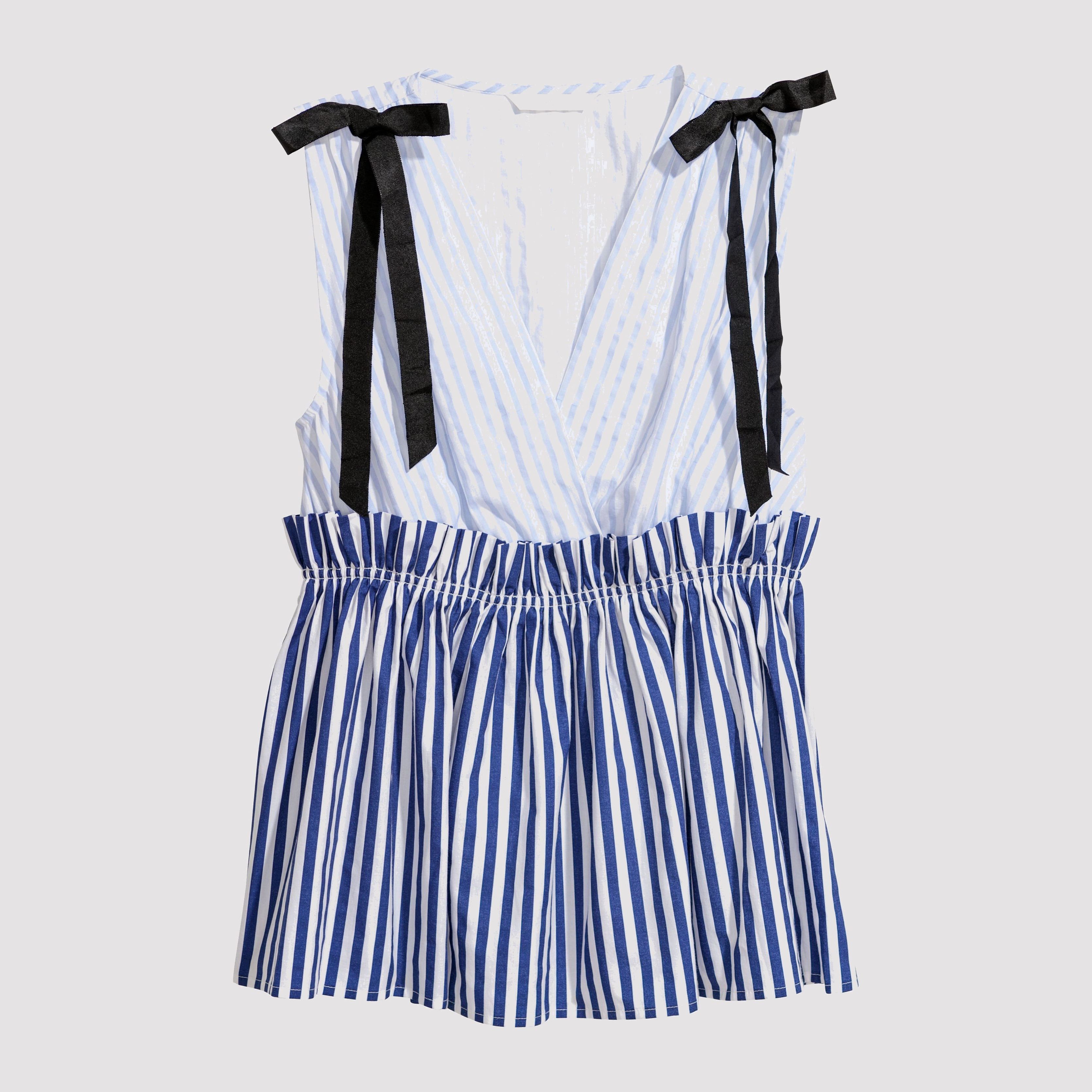 

Блузка H&M 5943496-ADBO 46 Синяя с голубым и белым