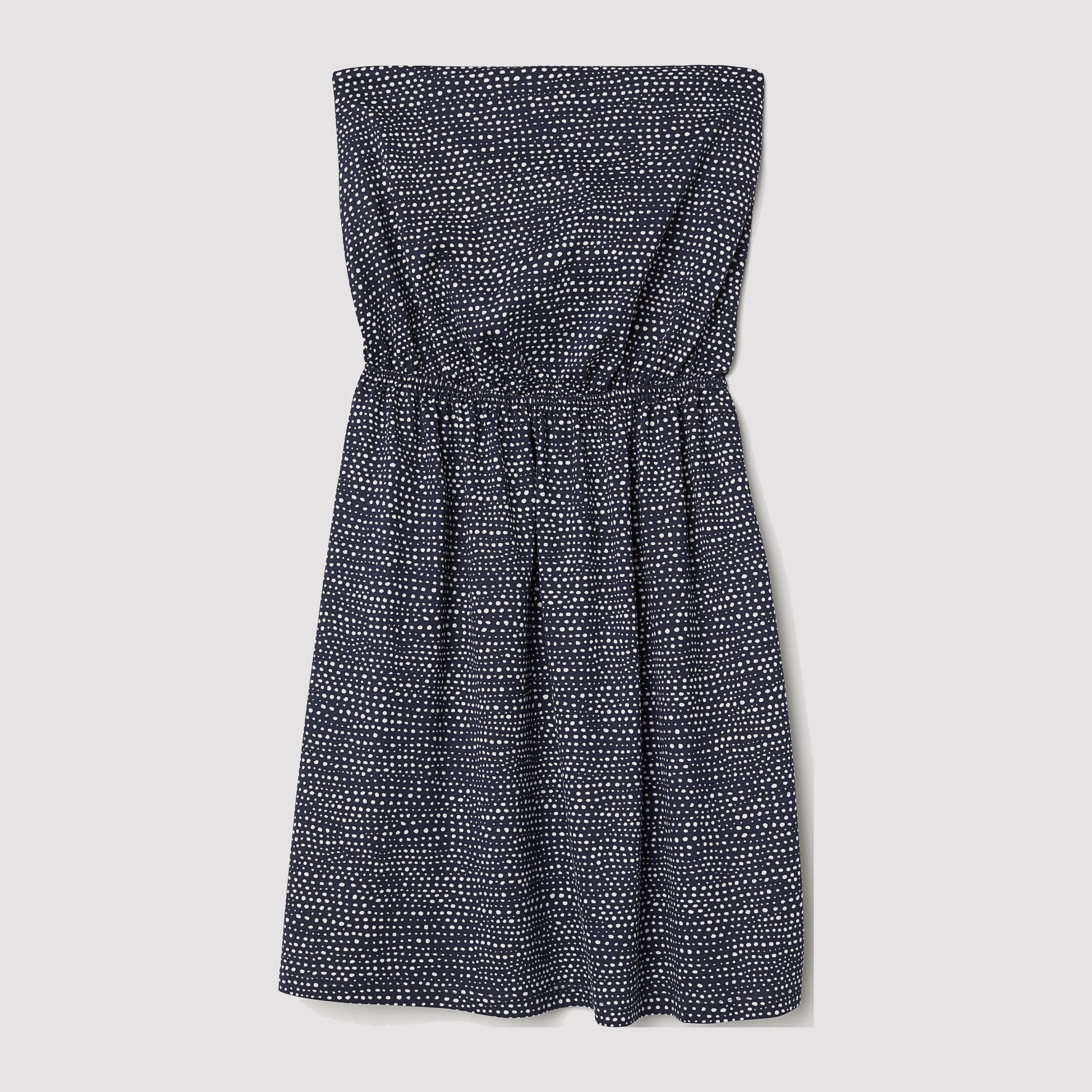 

Платье H&M 2997337-AAOD XS Темно-синее с белым