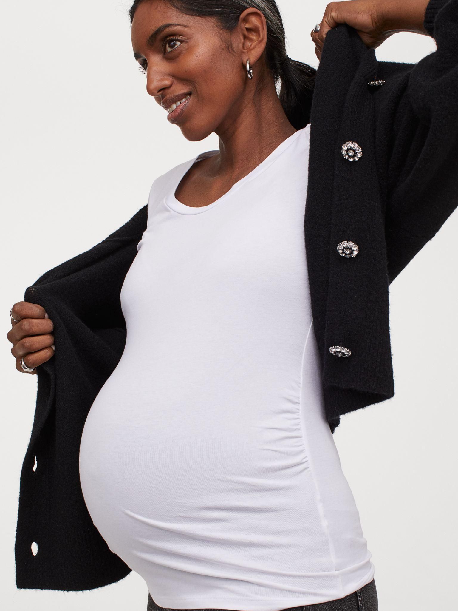 

Футболка для беременных H&M Mama 8519361-ACTS L Белая (DD3000002877324_PS2030000094219)