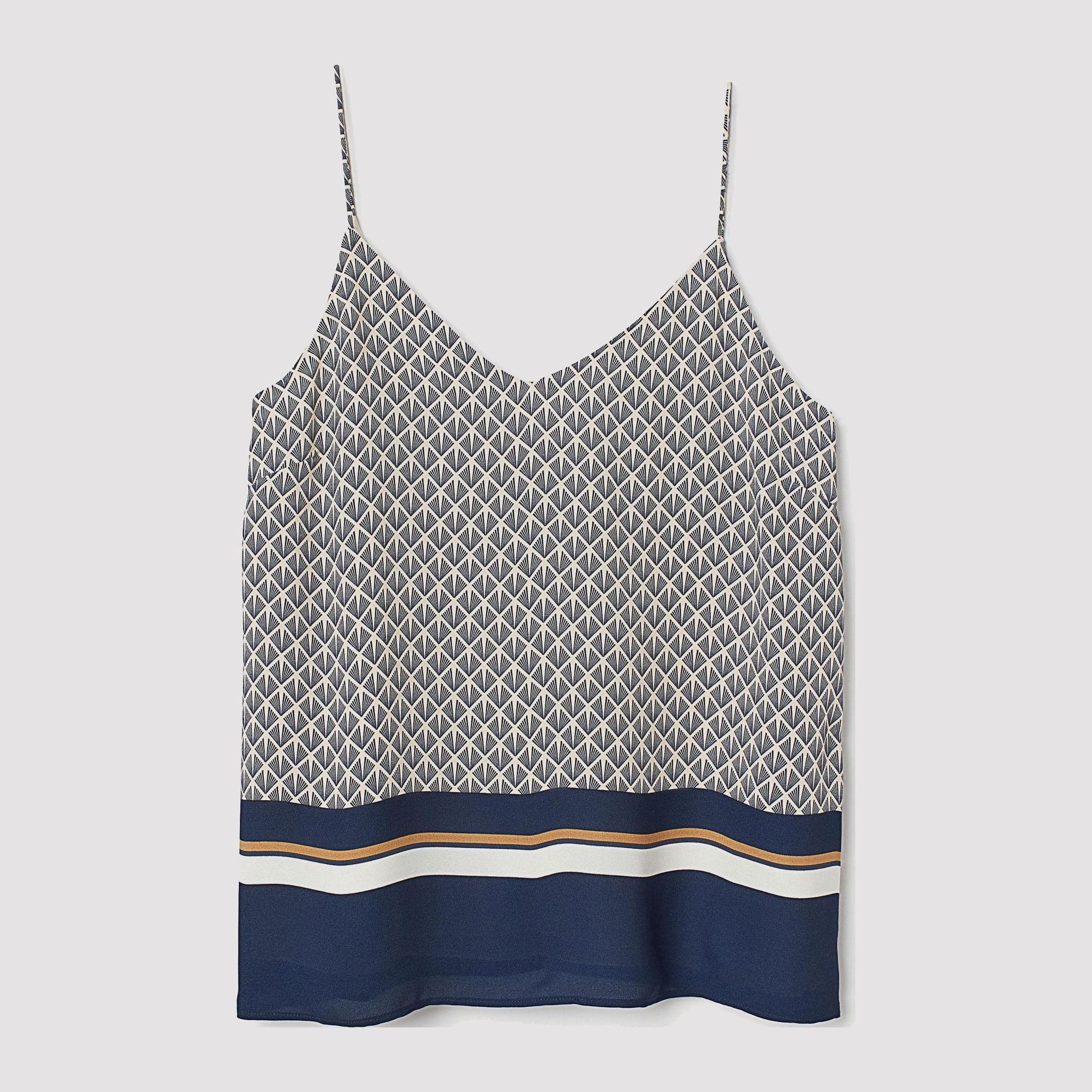 

Топ H&M 7166729-ABVW 38 Бежевый с темно-синим