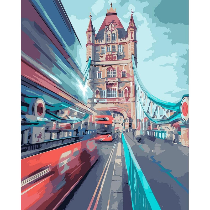 

Картины по номерам Динамичный Лондон В КОРОБКЕ 40*50 Идейка КН3570