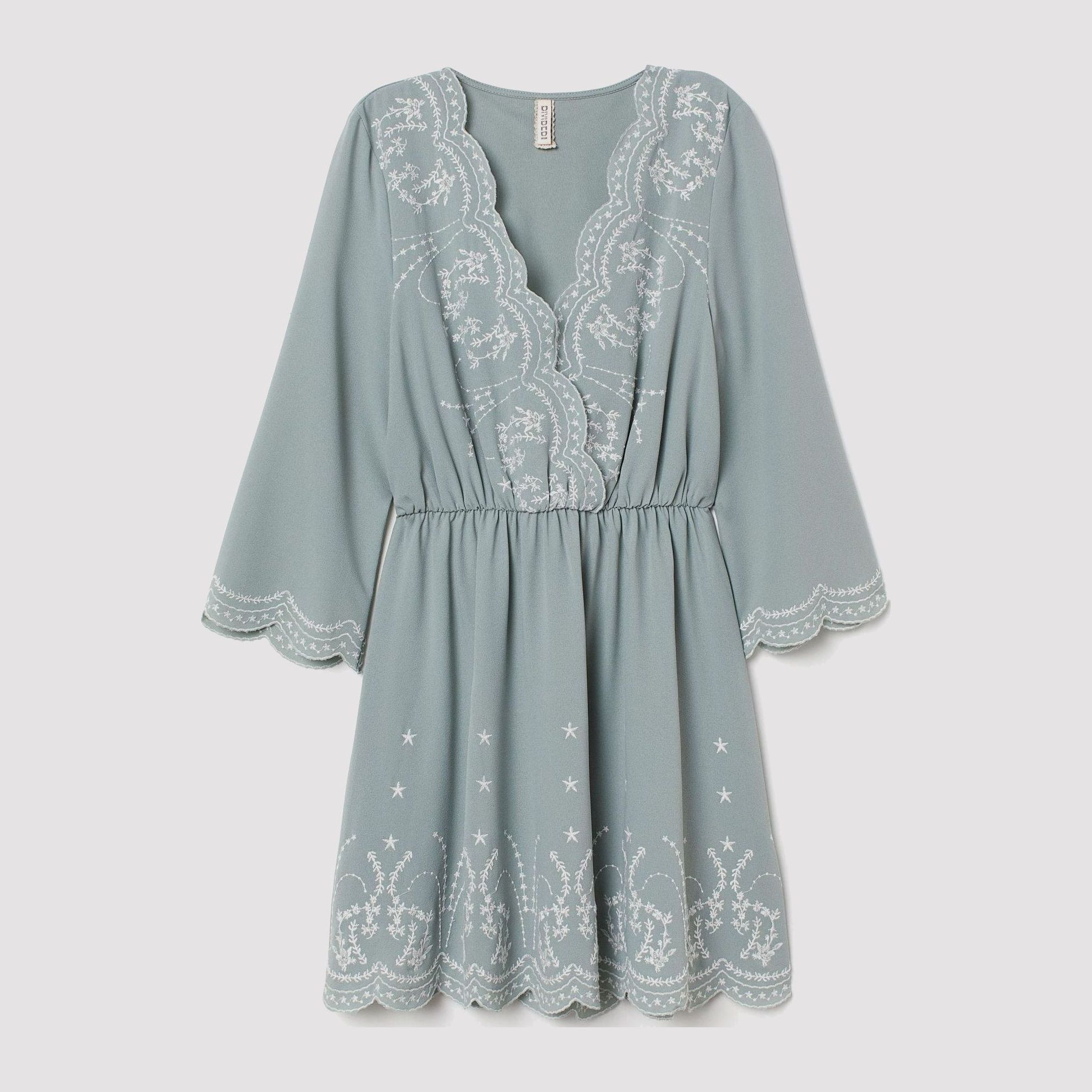 

Платье H&M 7088689-AAPD 36 Голубое с белым