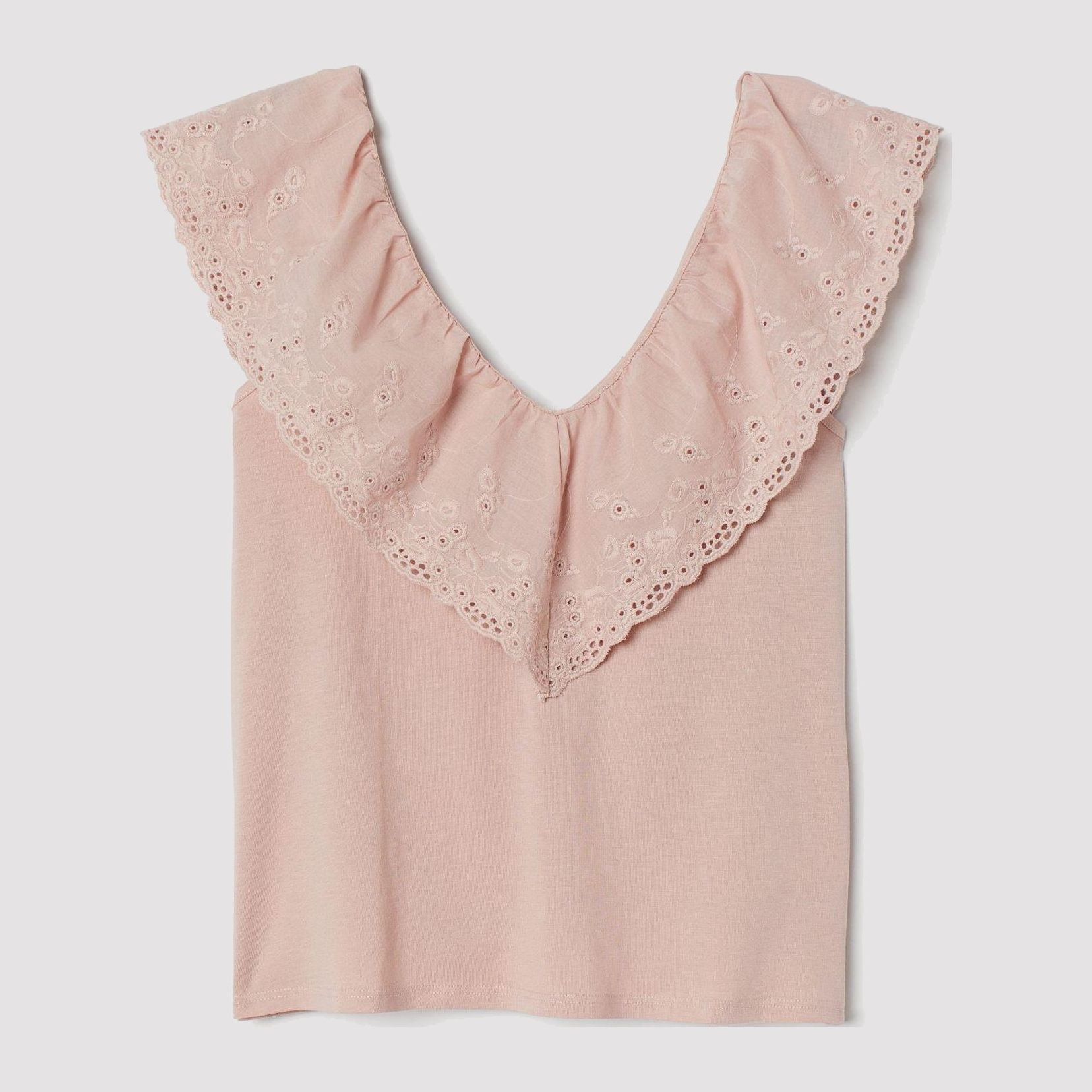 

Топ H&M 7084299-ACUH L Бледно-розовый