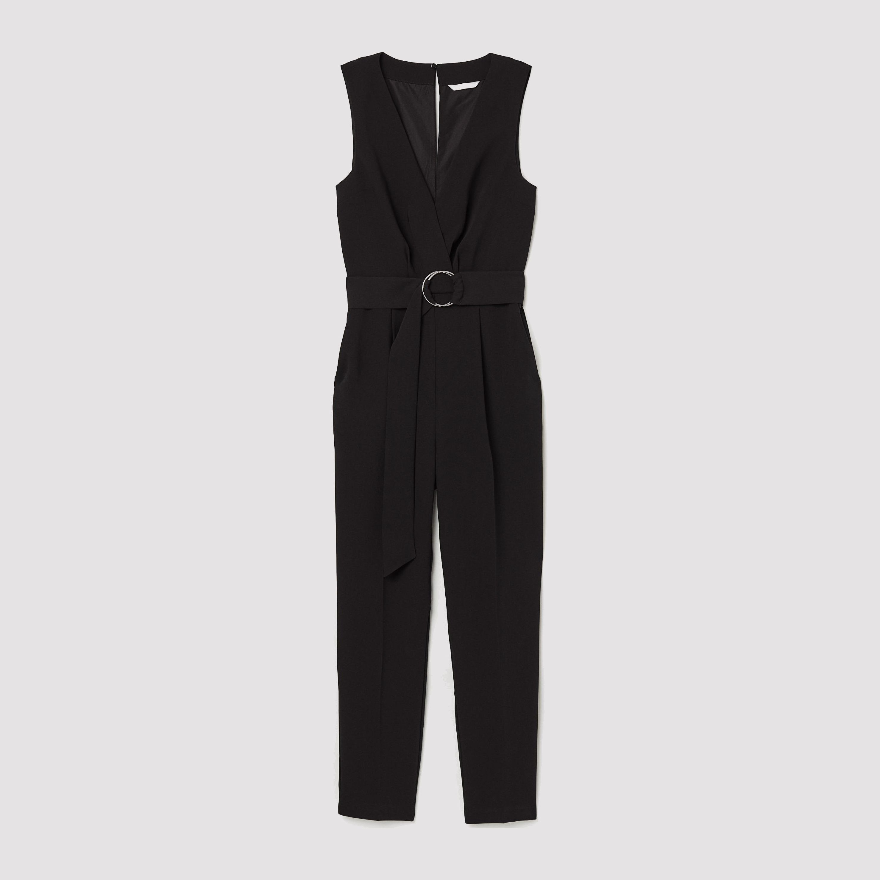 

Полукомбинезон джинсовый H&M 7033898-AAAD 42 Черный