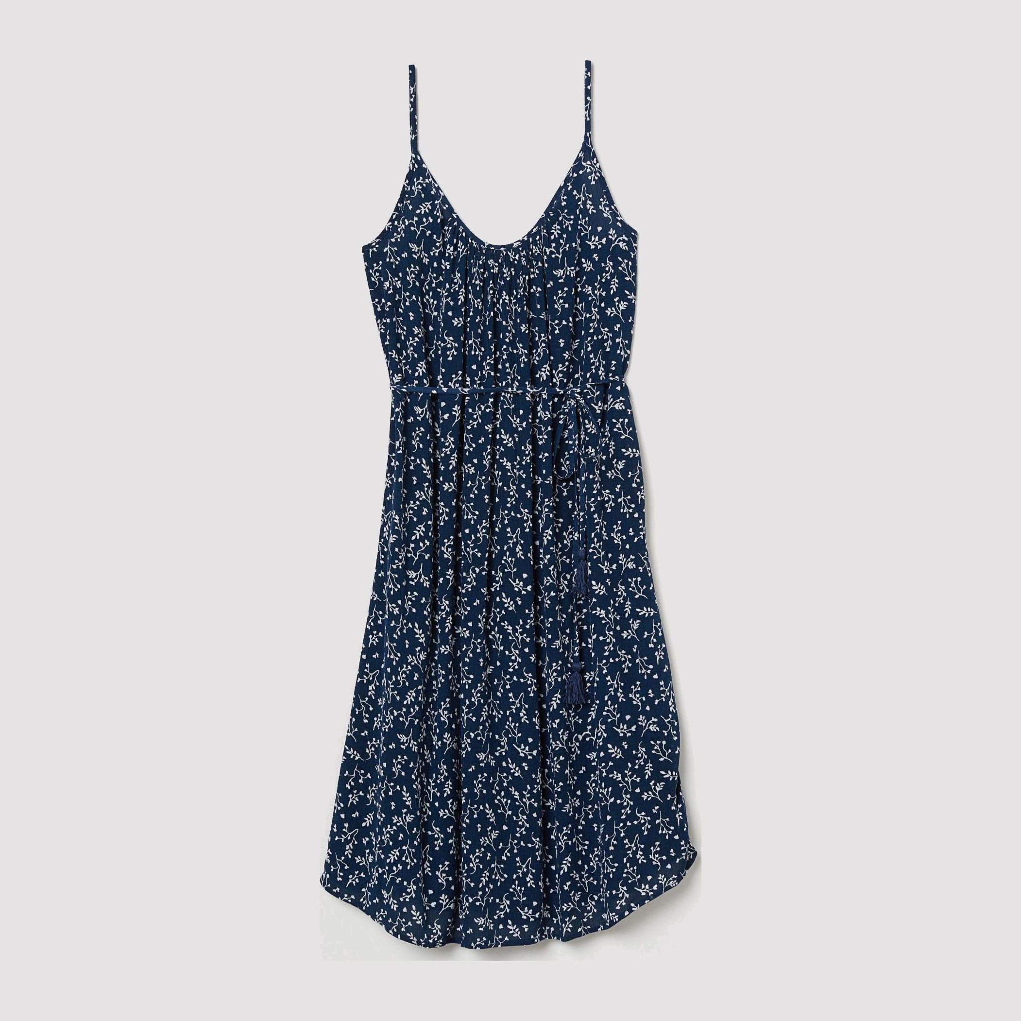 

Платье H&M 6907139-AANV 40 Темно-синее с белым