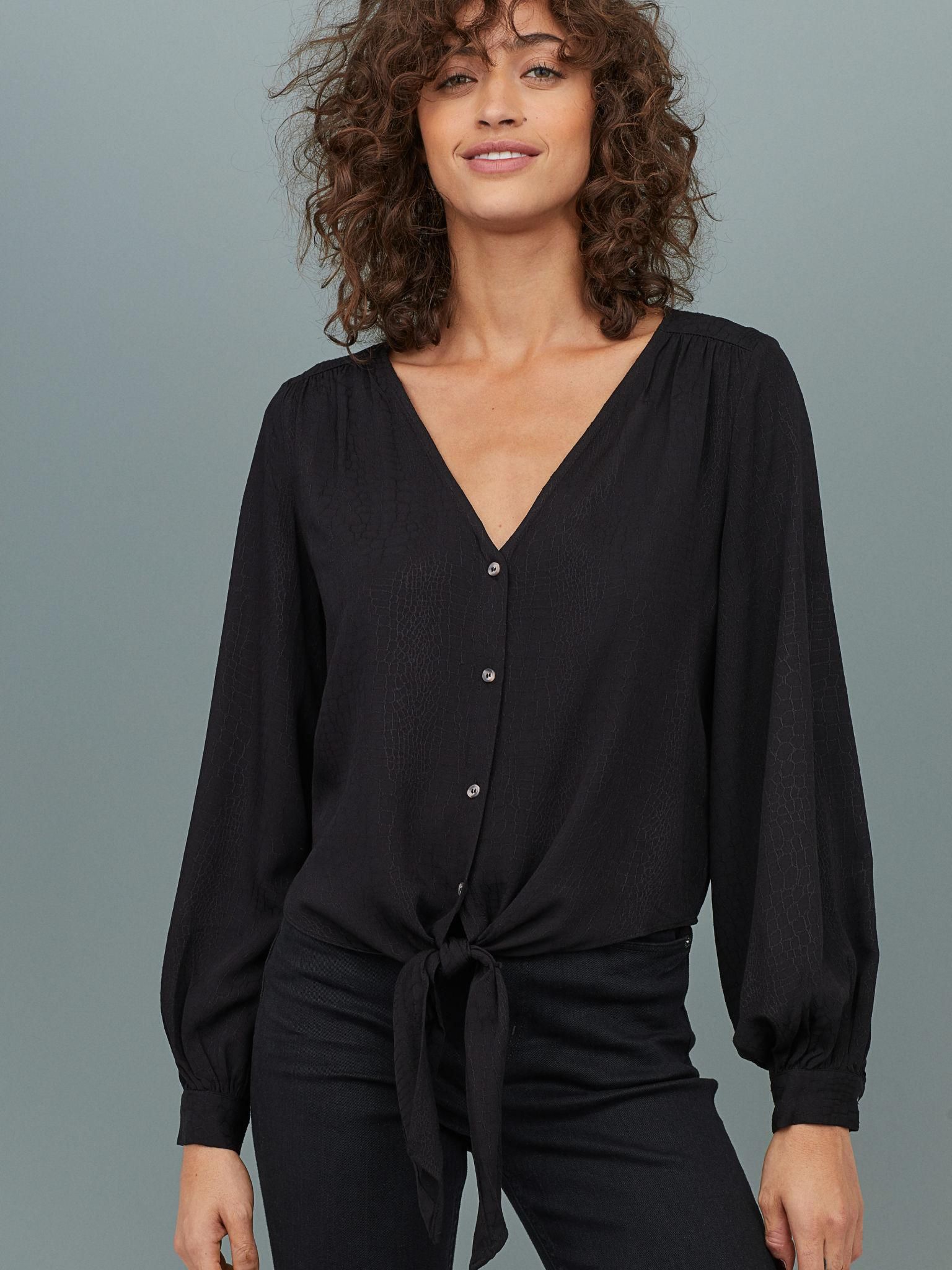 

Блузка H&M 7622120-AAAD 36 Черная