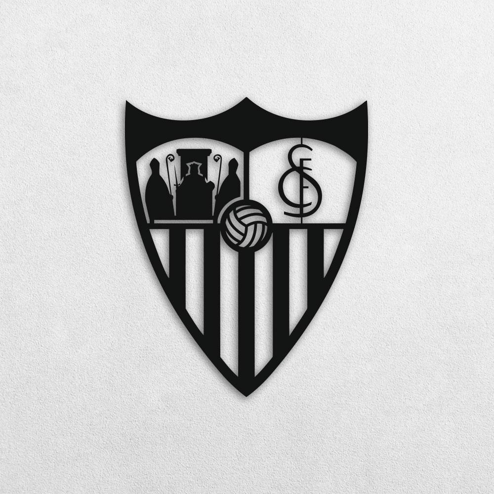 

Картина из дерева панно на стену резное FC Sevilla TWD WALL51010L 70х57см Черный Спорт Вертикальная Без рамы