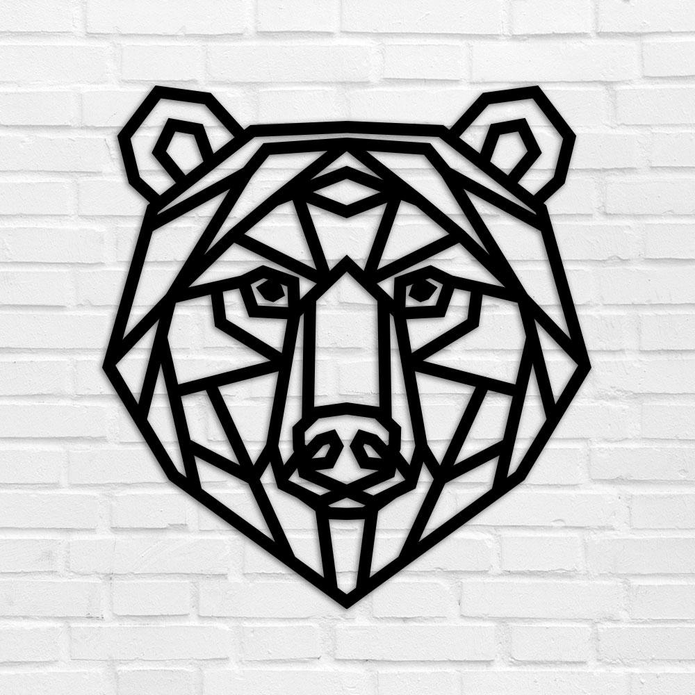 

Картина из дерева панно на стену резное Медведь TWD WALL10005L 62х58см Черный Анималистика Вертикальная Без рамы