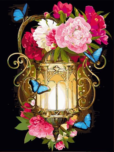 

Картина рисование по номерам Babylon Фонарь и голубые мотыльки 30х40см VK223 набор для росписи, краски, кисти, холст