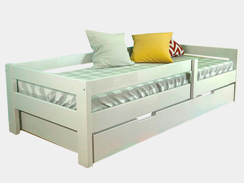 

Детская кровать Школьник 900х2000 мм., с ящиками, Белый