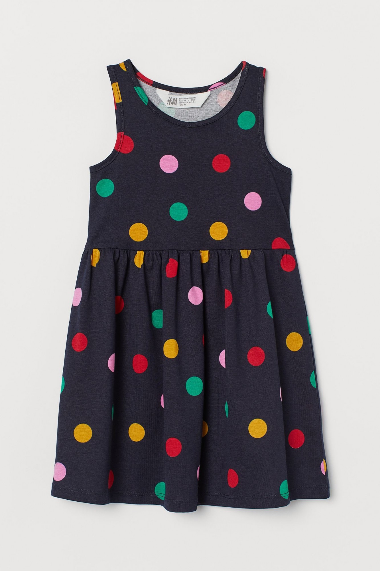 

Платье H&M Jersey 122-128 см Темно-синее Горох