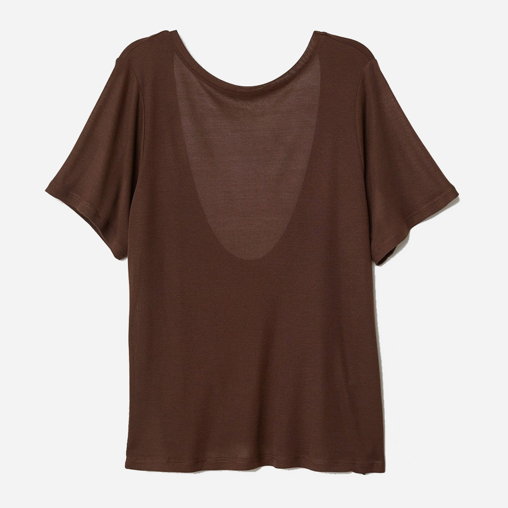 

Футболка H&M 0445419_корич_02 38 Коричневая