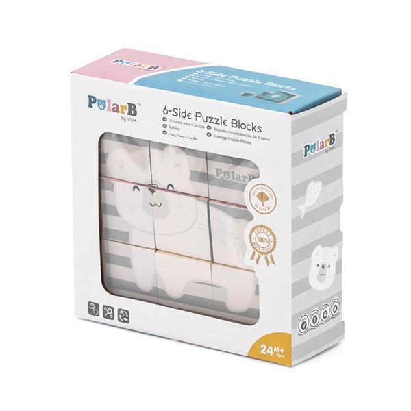 

Деревянные кубики-пазл Viga Toys PolarB Зверята (44024)