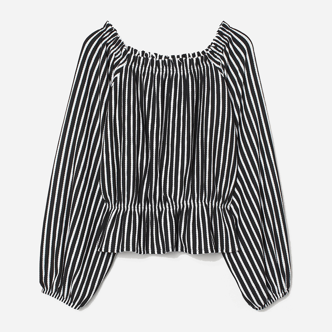 

Блузка H&M 0703843_02 M Черная с белым