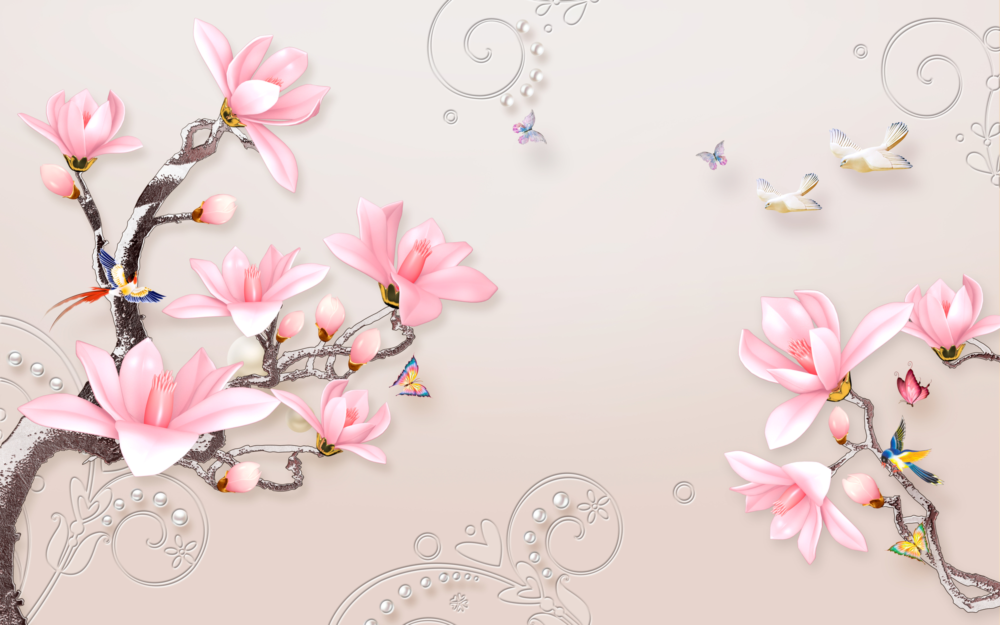 

Фотообои 3D 'Цветущее дерево' (4572) , Фреска