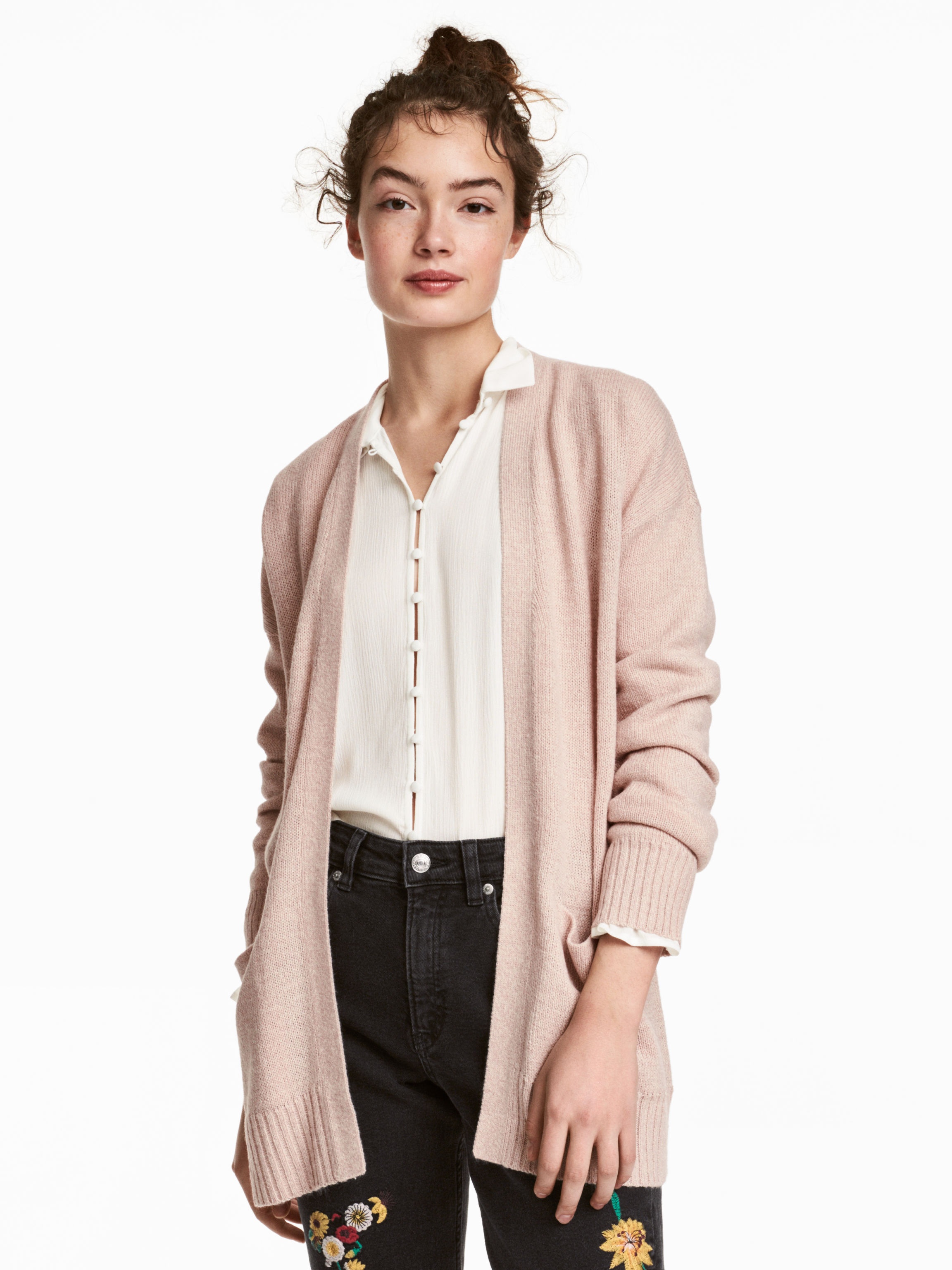 

Кардиган H&M 5195886 S Розовая пудра