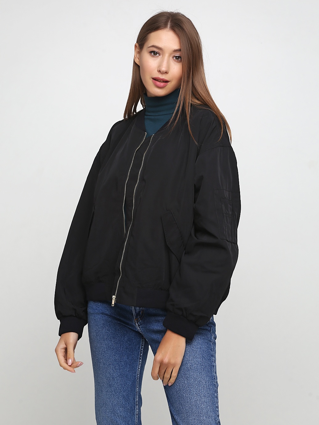 

Бомбер Monki 3889384 XL Черный